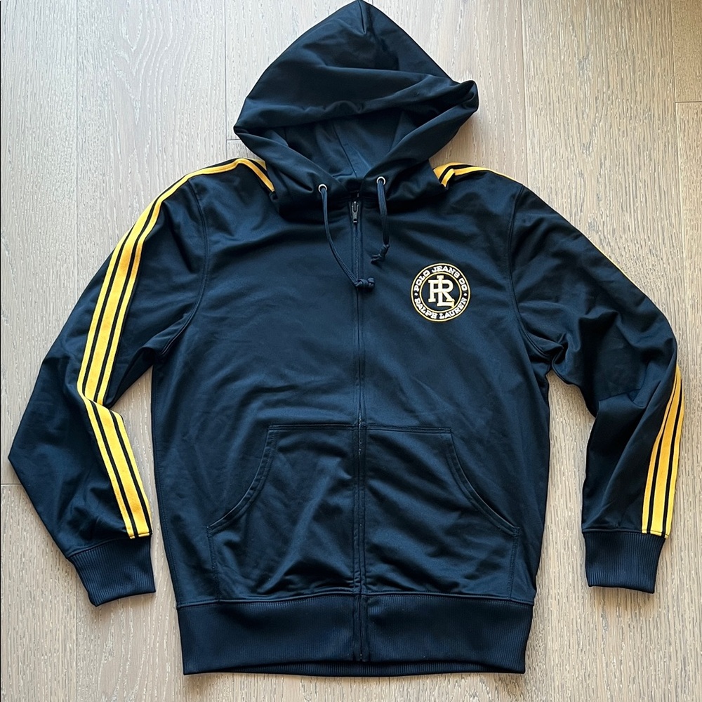 POLO Black and Yellow Hooded Jacket